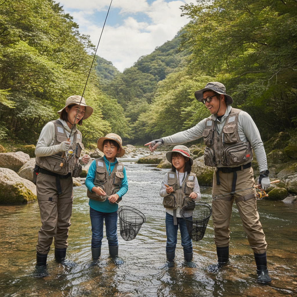 渓流釣り 服装ガイド:家族で楽しむ九州の川遊び、安全と快適さを両立する最適解